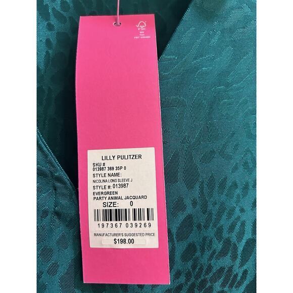 Lilly Pulitzer Nicolina New Women’s Dresses Long Sleeve Jacquard NWT - Picture 7 of 9